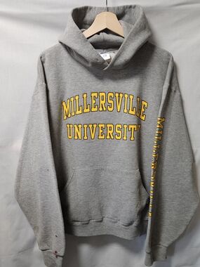 Russell Athletic Gray Millersville University Hoodie 90's sz M
